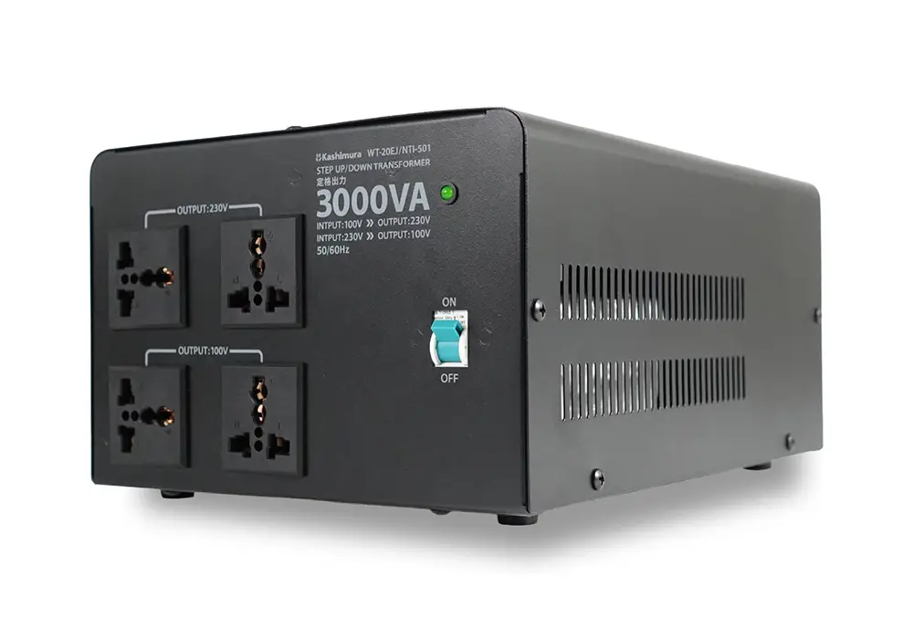 海外国内用大型変圧器 100V/220-240V 3000VA