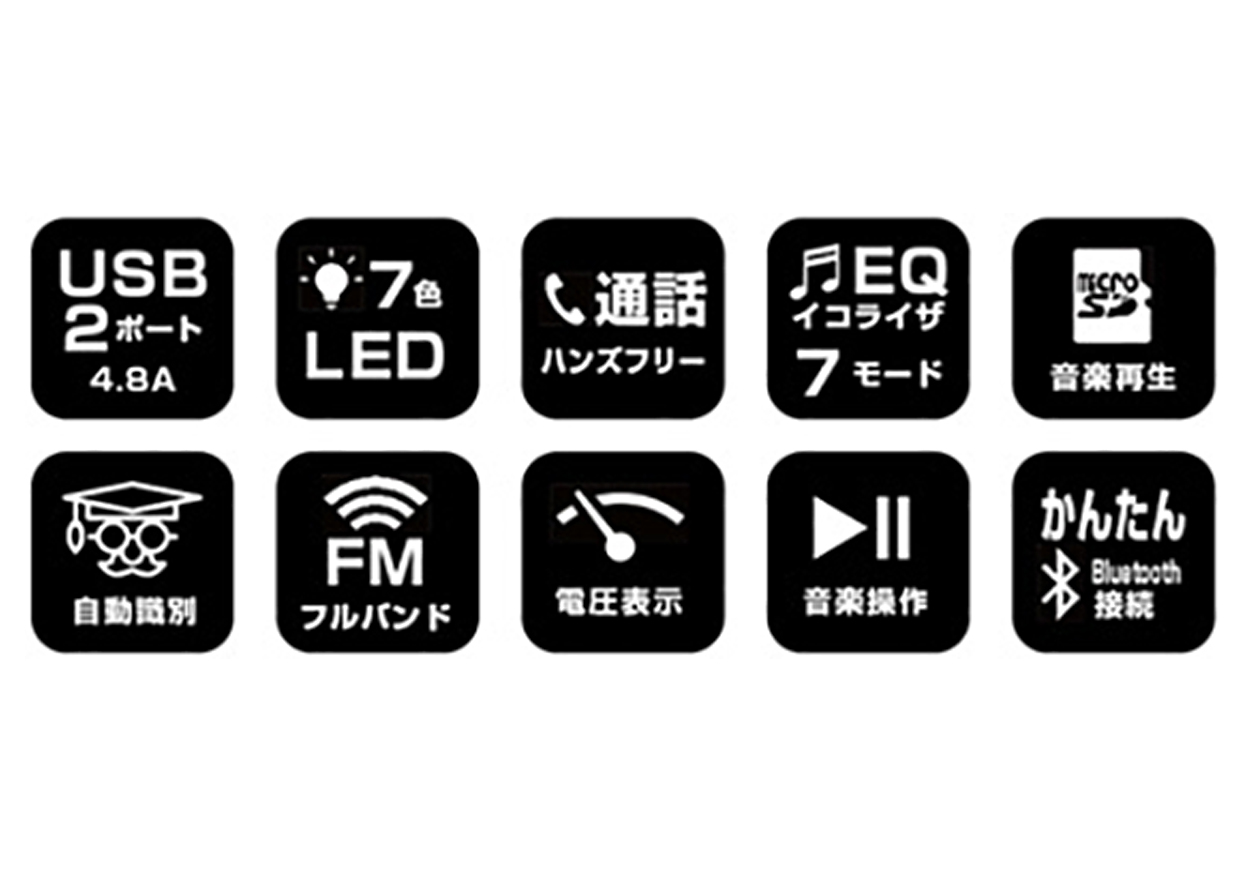 Bluetooth FMトランスミッター フルバンド USB2ポート 4.8A 自動判定 – kashimura