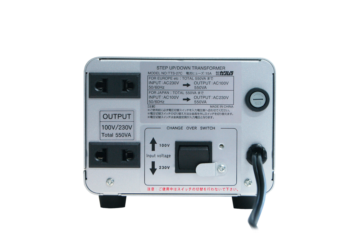 海外国内用大型変圧器 220-240V/550VA – kashimura